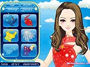Rain Princess Makeup free online game screenshot showing the princess transformation with clothes and makeup options