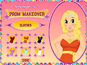 Prom Makeover free game screenshot, girl receiving makeup and hair styling for the prom, fashion and beauty game online