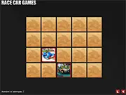 Sonic Car Memory game screenshot, showing a grid of squares with various car signs revealed, focusing on matching pairs in a timed setting