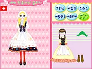 World Dressup free online game screenshot showing a female character with a variety of traditional clothing options from global cultures.