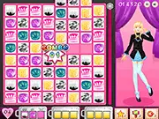Cos Girl game screenshot featuring a beautifully dressed character in a unique, colorful anime-inspired cosplay outfit