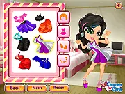 Girls Night Fun dress up game screenshot, two young women, Samantha and Lisa, getting ready with makeup and party outfits for a night out