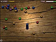 Screenshot of Rune Towers game showing several stacks of brightly colored runes ready for a tower fusion combo