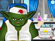 Monster Brain Surgery free online game, play free operation game, surgical simulation game, green monster arrow removal