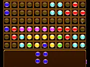 Line Puzzle free online game screenshot showing balls and pieces on a grid