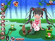 Frog Princess dress up game online, magical princess fashion, free dress up game for girls, PlayArcadeHub