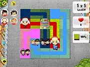 Meet Your Mate romantic puzzle game screenshot showing two cute characters separated by obstacles
