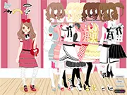 Lolita Doll Dress Up game, cute girl in Lolita fashion, free online dress up game, elegant clothing combination, PlayArcadeHub