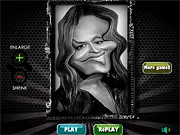 Funny Beyonce Face makeover game with silly accessories and makeup