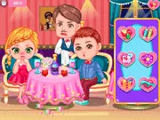 Play Valentine Day Slacking free online game, help couple do mischief, avoid waiter, quick reaction slacking game