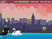 Kayak Attack free online game screenshot of a person sailing a kayak on the water