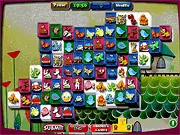 A layout of tiles from the Mahjong Kids game, showing two identical tiles being matched in a classic tile-matching puzzle game. Play free Mahjong online.