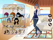Tank-Style Shirt Dress Up game online free, casual fashion dress up, play girl t-shirt style game