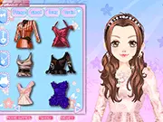 Hair Style Designer free online game, a player using salon tools to style a lady's hair