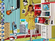 Technical Girl Dress Up free online game, styling a busy tech professional with social media accounts