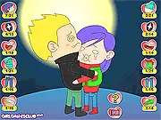 Screenshot from Sweethearts Forever couple dress up game showing two sweethearts dressed up for a romantic date night under the full moon, play free online