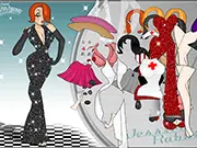 Jessica Rabbit dress up game screenshot, glamourous cartoon character in a stunning dress
