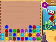 The main game screen for Puzzle Fish, showing various colorful fish and matching blocks in an underwater setting, ready for the player to solve the logic puzzle.