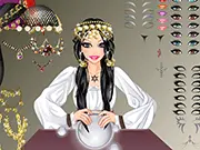 Play Fortune Teller Dress Up free online. Character with mystical clothes and crystal ball. Best free dress up game.