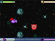Screenshot of Flying Buffalo game showing a large buffalo flying between two green pipes in a blue sky