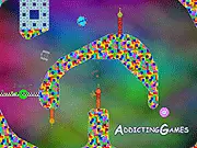 Screenshot of Rocket Racers free online game, top-down view of fast cars racing on a track
