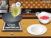 Beef Broccoli Cooking free online game, preparing a savory Chinese beef and broccoli dish