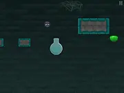 Screenshot of The Cursed Crystal online game showing four different monsters navigating a dark, haunted house environment.