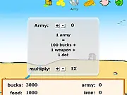 Play DotVille free online strategy game; build farms, armories, and protect the village on PlayArcadeHub