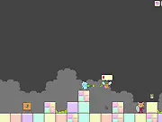 Screenshot of Envipulation action online game showing a top-down view of the player character engaging multiple enemies with a weapon.