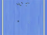 Spider in the Rain game screenshot showing a small spider character navigating an environment with raindrops falling