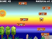 Play Super Math Jump free online math game, practice time tables with vertical jumping action
