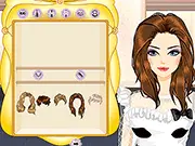Woman model wearing an entire outfit with cartoon cat designs and motifs in the Cartoon Cat dress up game