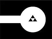 You Are Here game screenshot, showing a view inside a dark, geometric 2D corridor of the abstract labyrinth puzzle game