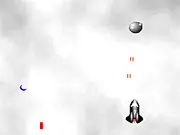 Overhead view of V: Force jet shooter game with explosions and power-ups.