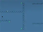 The start screen of the Mouse In Danger free online game, showing a small mouse character looking at a completely dark platforming level with only a light source around him.