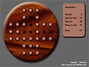 The hexagram-shaped game board of Chinese Checkers 2D online, showing colored pegs at the starting and home triangles.