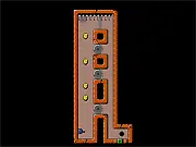 The Bat Escape game showing a small bat flying through a dark, narrow corridor trying to avoid deadly saw blades.