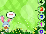 Educational game screen showing numbers and simple addition problems in Kids Math IQ for learning math