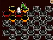 Screenshot from Hell Tour showing a character fighting monsters and upgrading abilities in a dark, labyrinthine dungeon.