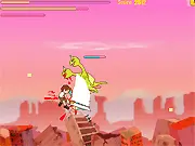 Play Kill Nian Monsters free online action shooter game - flying hero attacking strange Nian creatures with powerups