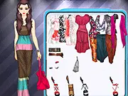 Play Rich Hippie Style dress up online free bohemian fashion '70s style accessories