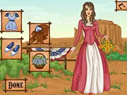 American Colonial Girl free online dress up game screenshot, vintage colonial fashion clothing and accessories