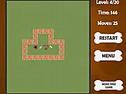 Soko Bones free online puzzle game, help a dog move all the bones into the holes, Sokoban-style brain teaser