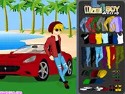 Miami Boy Fashion Online, stylish guy getting dressed up, free male dress-up game on PlayArcadeHub