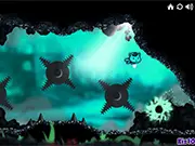Screenshot of Ruby Adventure, a 2D platform puzzle game showing the main character, Ruby, navigating a colorful, block-based level to collect a floating blue diamond.
