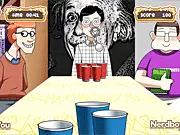 Cup Toss Challenge free online aiming game hitting cups with a ping pong ball on PlayArcadeHub