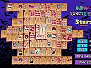 Monster High Mahjong free online game, connect blocks with heroes like Draculaura and Frankie Stein, puzzle game
