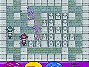 Little Witch Bombcadia free online game, a Halloween-themed 4-player Bomberman clone