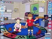 Nursery Kids free online dress up game screenshot, dressing up adorable toddlers, cute outfits and accessories