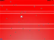 Insanix free online dodge game screenshot - small circle character dodging balls coming from two directions in a high-score survival arcade game